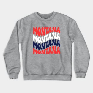 Montana Red White Blue Retro Crewneck Sweatshirt